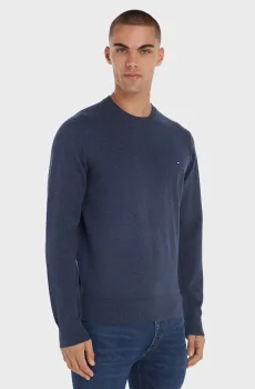 Мужской синий джемпер 1985 CREW NECK SWEATER Синий S Tommy Hilfiger MW0MW21316