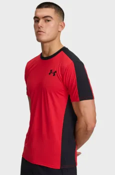 Мужская красная футболка UA HG Wordmark SS Красный M Under Armour 6007758-600