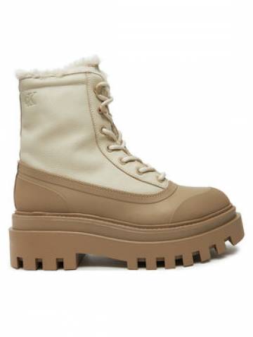 Calvin Klein Jeans Черевики туристичні Flatform Lace Up Boot Padded YW0YW01557 Бежевий Calvin Klein Jeans Черевики туристичні Flatform Lace Up Boot Padded YW0YW01557 Бежевий