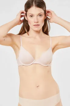 Женский бежевый бюстгальтер пуш-ап глубокое декольте PURE FIT WE CARE Бежевый 70B Etam 6538327