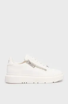 Женские белые кожаные сникерcы MATTI Белый 36 DKNY K4131794