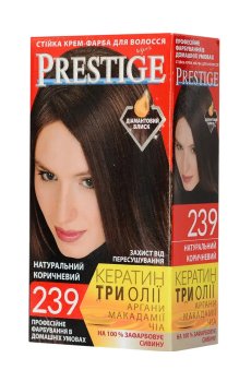 Стойкая крем-краска для волос Vips Prestige 239 Натуральный коричневый, 100 мл