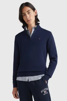 Мужская темно-синяя кофта Синий L Tommy Hilfiger MW0MW28049