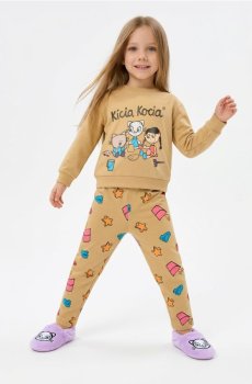 Комплект зі світшоту й легінсів Kitty Kotty - бежевий