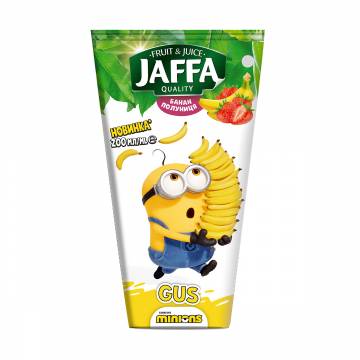 Детский сок JAFFA Minions Gus Банан и клубника, 200 мл Детский сок JAFFA Minions Gus Банан и клубника, 200 мл