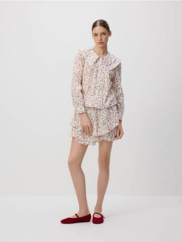 Reserved - Сорочка з квітковим принтом - пастельний рожевий - 196IH-03X