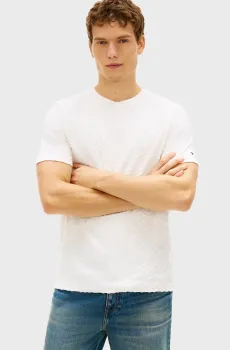 Мужская белая футболка JACQUARD Белый XL Tommy Hilfiger MW0MW42381