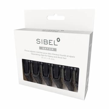 Зажим для волос Sibel Gator Clips Black черный, 9 см, 6 шт (934096202) Зажим для волос Sibel Gator Clips Black черный, 9 см, 6 шт (934096202)