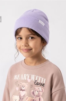 Шапка beanie з нашивкою - Фіолетовий