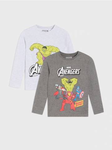 Набір з 2 футболок з довгим рукавом Avengers - різнобарвний Набір з 2 футболок з довгим рукавом Avengers - різнобарвний