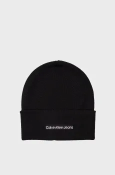 Женская черная шапка INST EMBRO BEANIE Черный ONESIZE Calvin Klein K60K612651