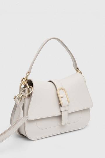 Кожаная сумочка Furla цвет белый Кожаная сумочка Furla цвет белый