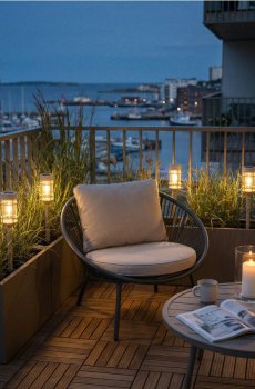 Встромлювана сонячна LED лампа - бежевий