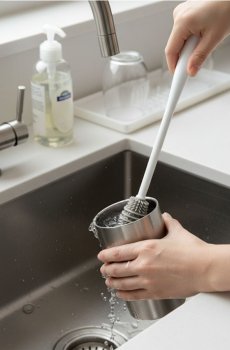 Щітка для чищення пляшок - темно-сірий