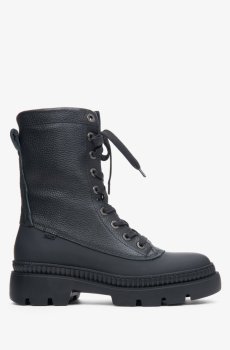 Черевики мілітарі шкіряні чорні Estro ER00113556