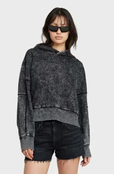 Женское черное худи Washed Черный S G-Star RAW D26362,D969
