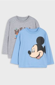 Бавовняні футболки з принтом 2 шт Mickey Mouse - синій