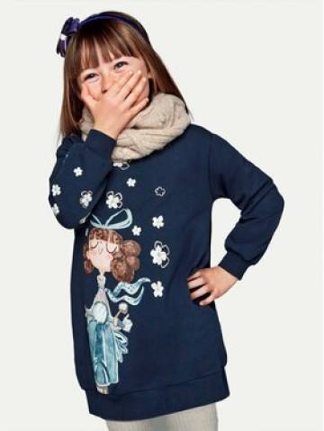 Mayoral Трикотажна сукня 4933 Cиній Regular Fit Mayoral Трикотажна сукня 4933 Cиній Regular Fit