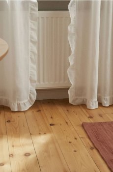 Фіранка з воланом - білий