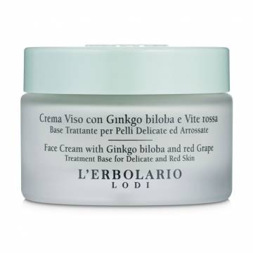 Крем для лица LErbolario Crema Viso al Ginkgo Biloba e Alla Vite Rossa на основе гинкго билоба и красного винограда, 50 мл Крем для лица LErbolario Crema Viso al Ginkgo Biloba e Alla Vite Rossa на основе гинкго билоба и красного винограда, 50 мл