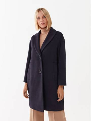 Peserico Easy Вовняне пальто M20095 04309 Cиній Regular Fit Peserico Easy Вовняне пальто M20095 04309 Cиній Regular Fit