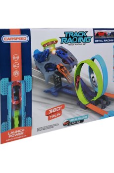 Игрушка трек Shantou Jinxing Track Racing 2 машинки, свет, звук, от 6 лет, 61*7*38 см (JJ165)