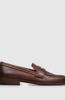 Коричневые кожаные лоферы Mocasso