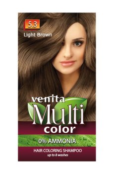 Оттеночный шампунь для волос Venita Multi Color Hair Coloring Shampoo 5.3 Light Brown, 40 г