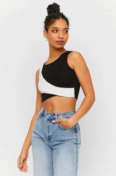 Женский черный топ Черный M Tally Weijl SSLCOMIXI