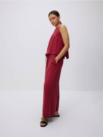Reserved - LADIES` TROUSERS - буряковий - 483GG-83X Reserved - LADIES` TROUSERS - буряковий - 483GG-83X