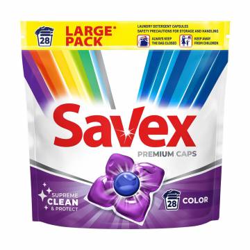 Капсулы для стирки Savex Super Caps Color, 28 стирок, 28 шт Капсулы для стирки Savex Super Caps Color, 28 стирок, 28 шт