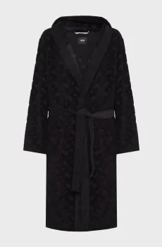 Мужской черный халат Черный M BOSS 50479411;001