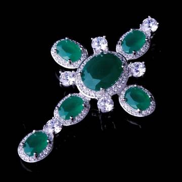 Подвеска "Крестик" (фианиты) 131907 Подвеска "Крестик" (фианиты) 131907
