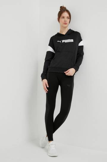 Кофта для тренинга Puma Fit Tech цвет чёрный с капюшоном узор Кофта для тренинга Puma Fit Tech цвет чёрный с капюшоном узор