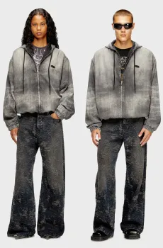 Серая джинсовая куртка D-OFFY-S GIACCA (унисекс) Серый XS Diesel A18343 0CEBC