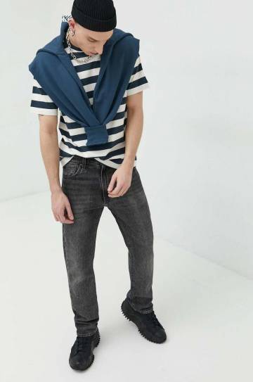 Хлопковая футболка Dickies цвет синий узорный Хлопковая футболка Dickies цвет синий узорный