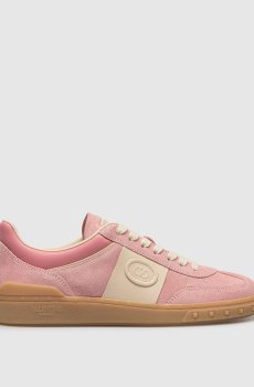 Розовые замшевые кроссовки Upvillage с логотипом