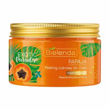Уценка! Восстанавливающий сахарный скраб для тела Bielenda Exotic Paradise Regenerating Body Scrub Papaja Папайя, 350 г