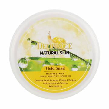 Крем для лица и тела Deoproce Natural Skin Gold Snail Nourishing Cream с золотом и улиткой, 100 г Крем для лица и тела Deoproce Natural Skin Gold Snail Nourishing Cream с золотом и улиткой, 100 г