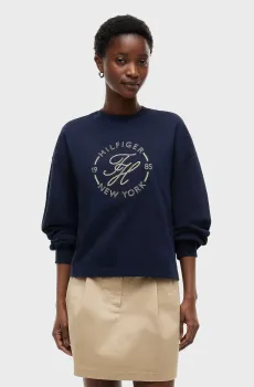Женский темно-синий свитшот ROUNDAL Синий L Tommy Hilfiger WW0WW50969