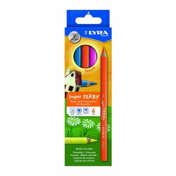 Олівці кольорові Fila Lyra Super ferby neon максі 6 кольорів (L3721063) Олівці кольорові Fila Lyra Super ferby neon максі 6 кольорів (L3721063)