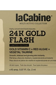 Подтягивающая ампула для лица LaCabine 24K Gold Flash Ampoules, 10*2 мл