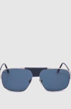 Серебряные очки Tex с логотипом