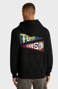 Мужское черное худи TJM REG UNI FLAG TIGER HOODIE Черный S Tommy Jeans DM0DM20266