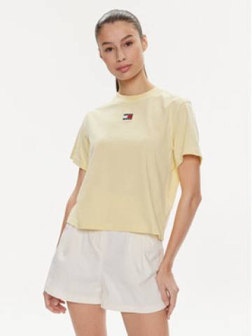 Tommy Jeans Футболка Badge DW0DW17391 Жовтий Boxy Fit Tommy Jeans Футболка Badge DW0DW17391 Жовтий Boxy Fit