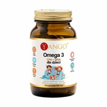 Омега 3 для детей Yango Omega 3 EPA + DHA Kids, 60 капсул Омега 3 для детей Yango Omega 3 EPA + DHA Kids, 60 капсул