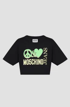 Женский черный топ Черный XS Moschino J0703.3262;3555