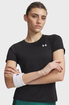 Женская черная футболка Tech Mesh SS-BLK Черный L Under Armour 6009990-001