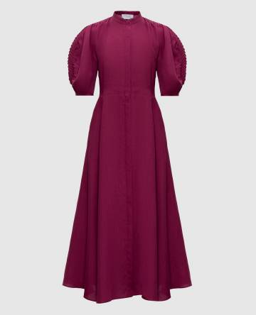 Фиолетовое платье Arabella из льна Фиолетовое платье Arabella из льна