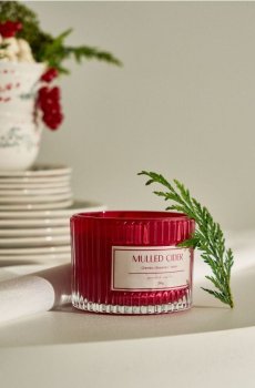 Різдвяна ароматична свічка Mulled Cider - червоний